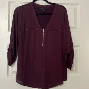 fortune&ivy medium wine blouse